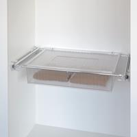 Roomy drawer box - transparent - bright aluminium - transparent polycarbonate 1